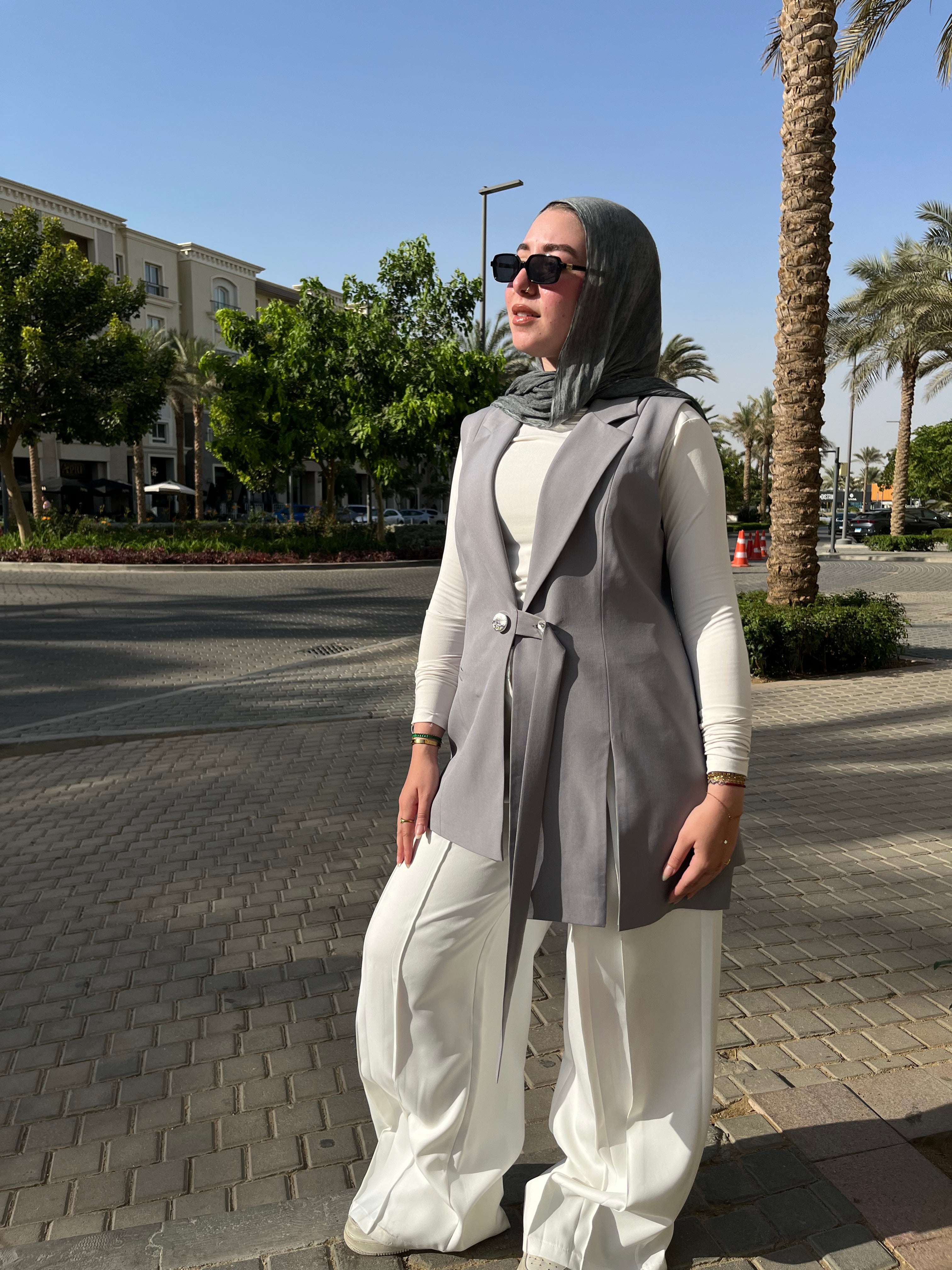 Gray blazer