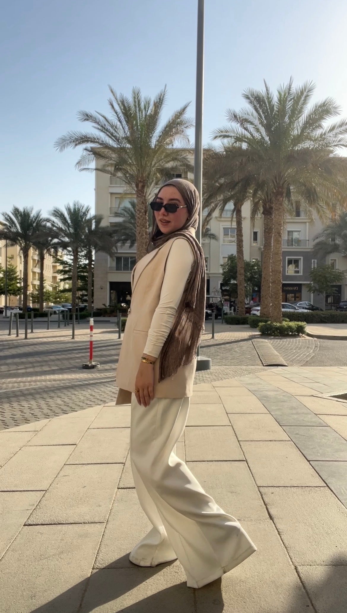 beige Blazer Vest