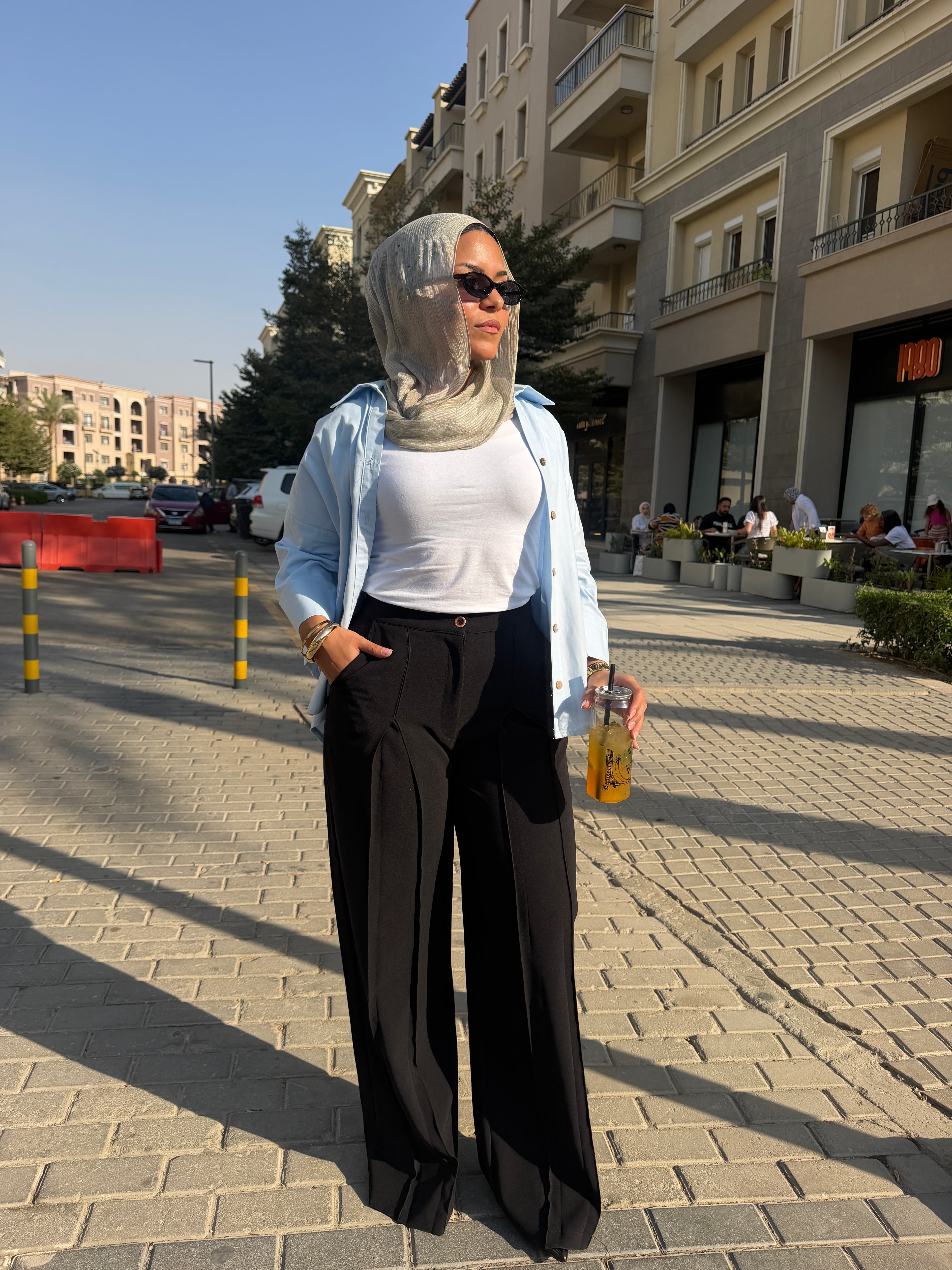 Wide Leg Pants — Black