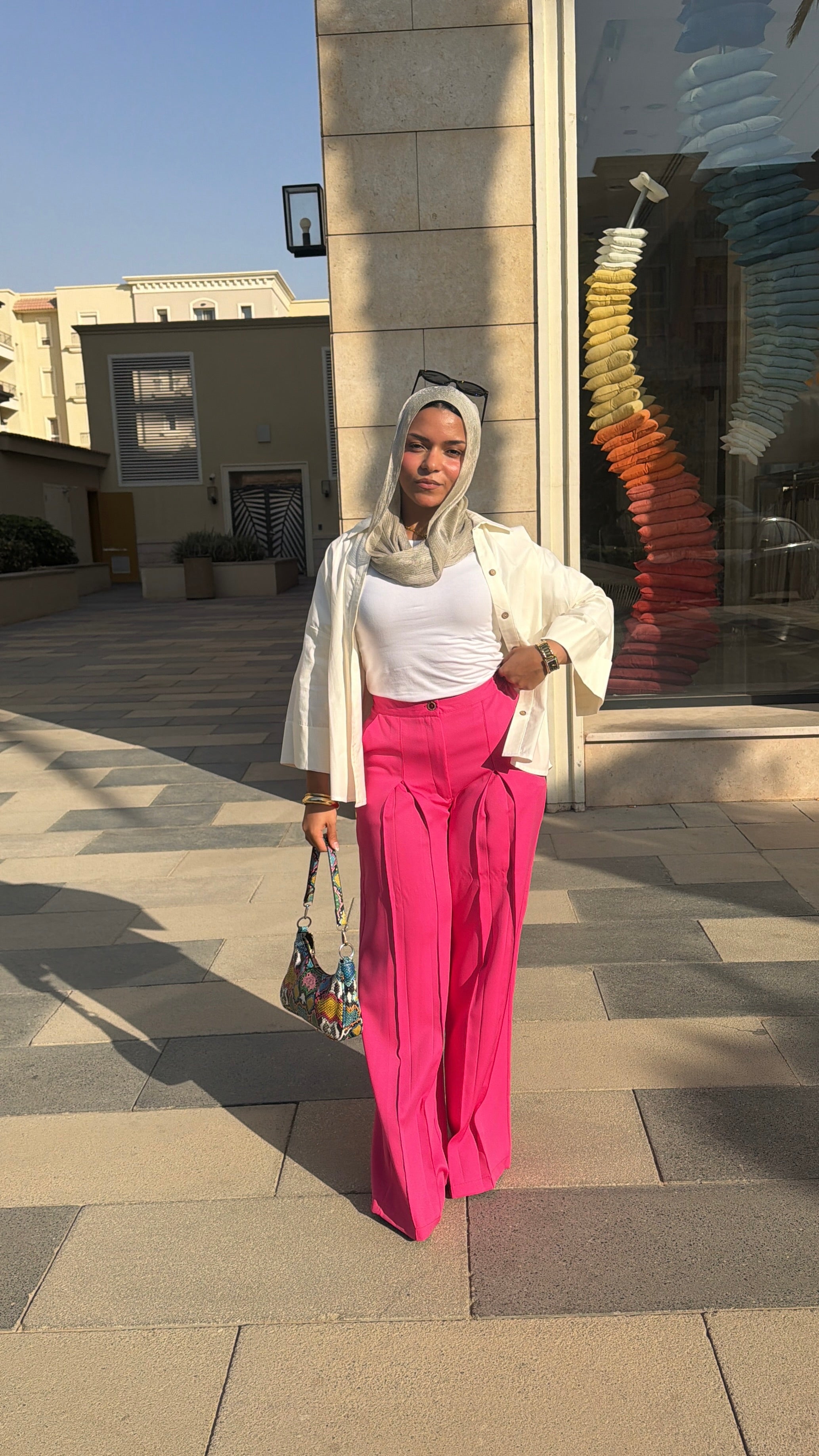 Wide Leg Pants — Fuchsia