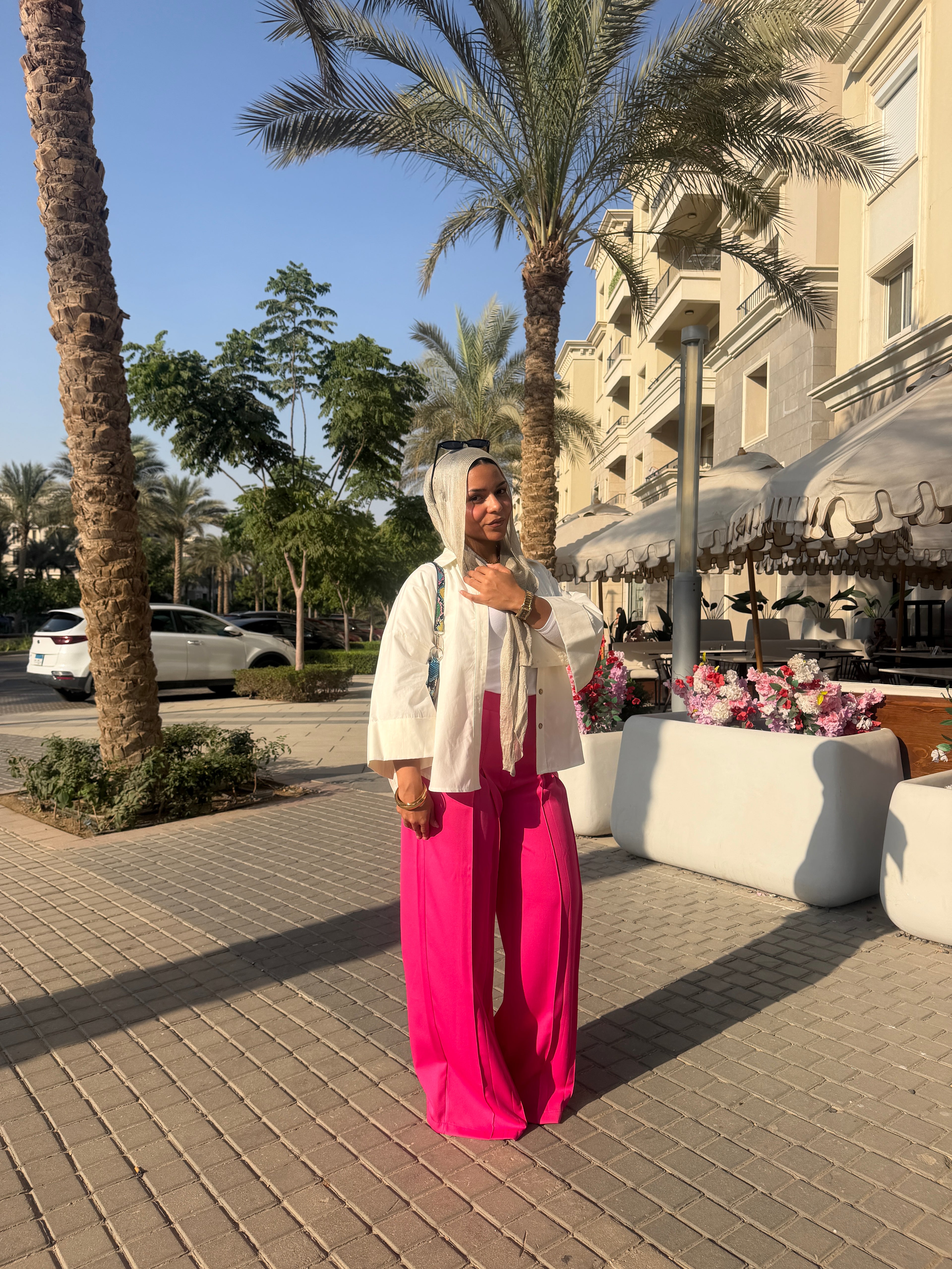 Wide Leg Pants — Fuchsia