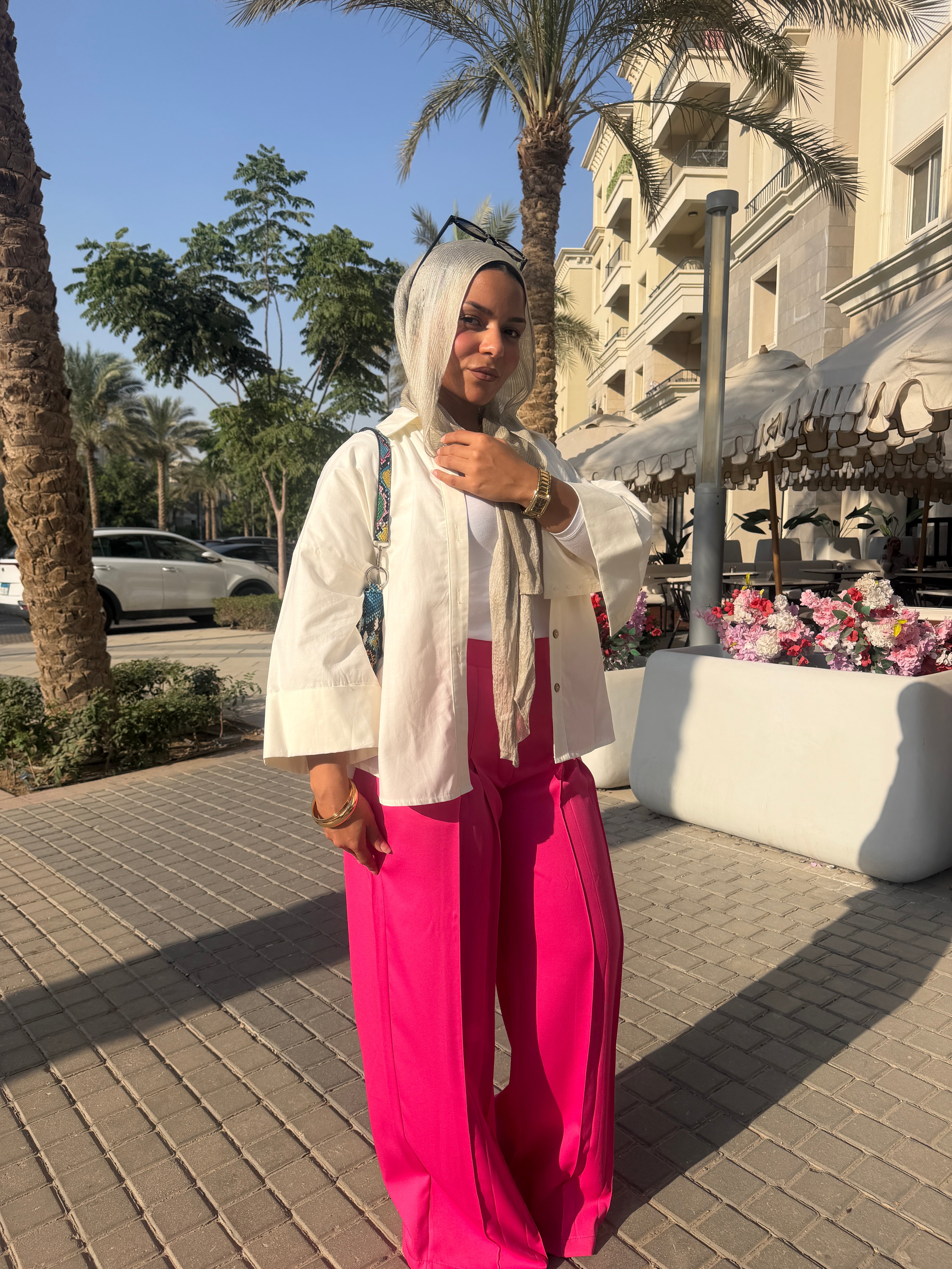 Wide Leg Pants — Fuchsia