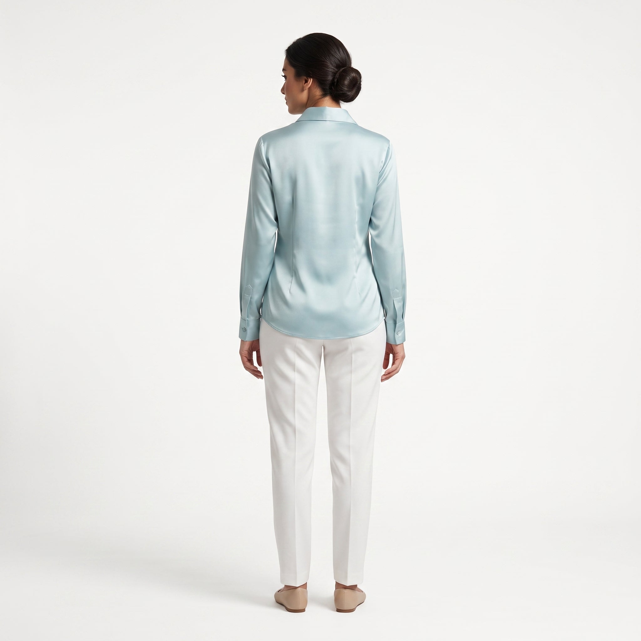 Light Blue Satin Shirt