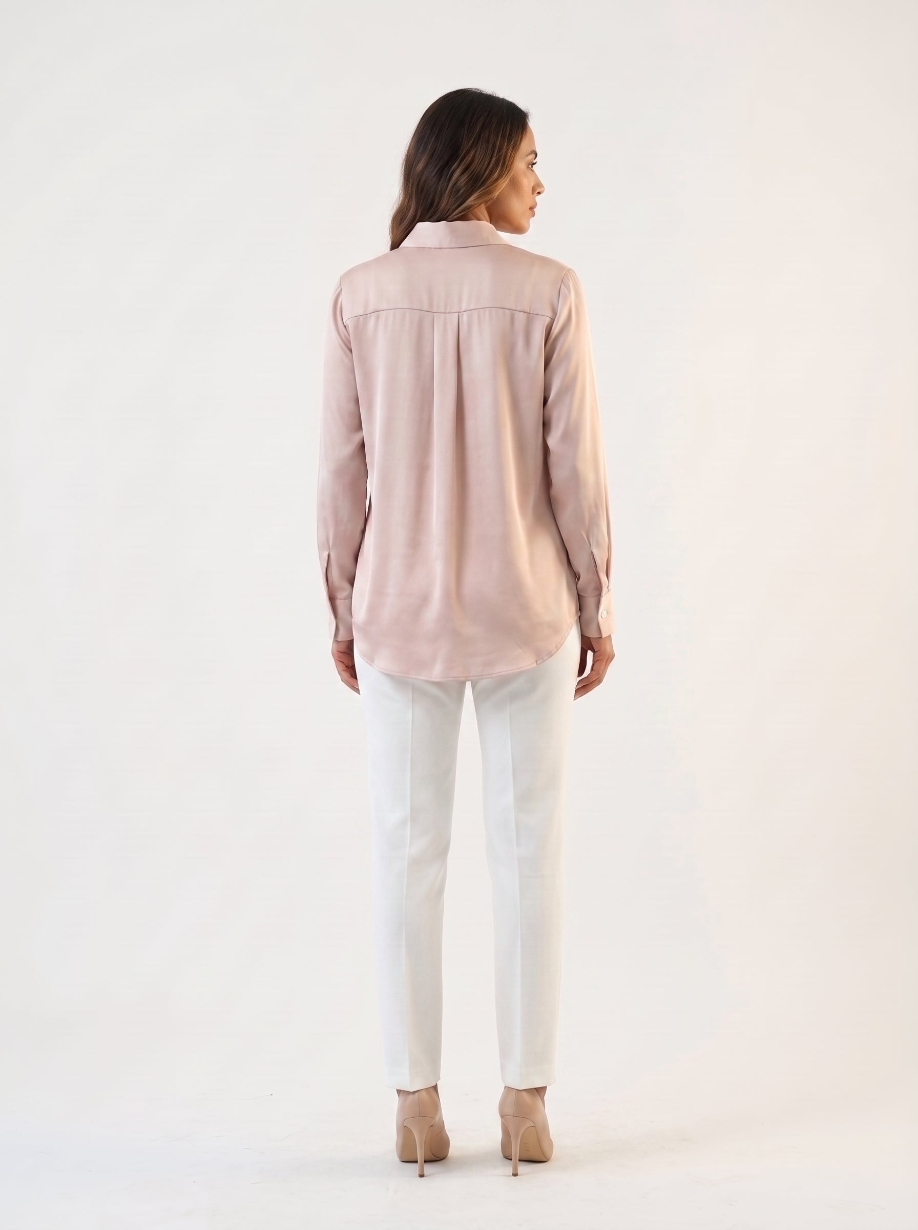 Blush Satin Shirt