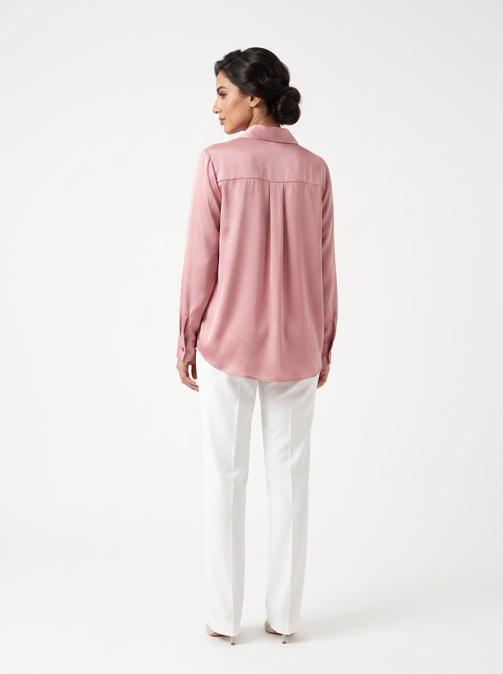 Dusty Rose Satin Shirt